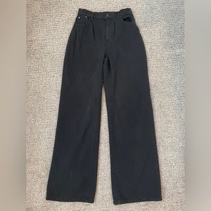 Black wide leg jeans